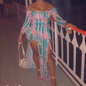 Dressy Versace print Floral Maxi dress